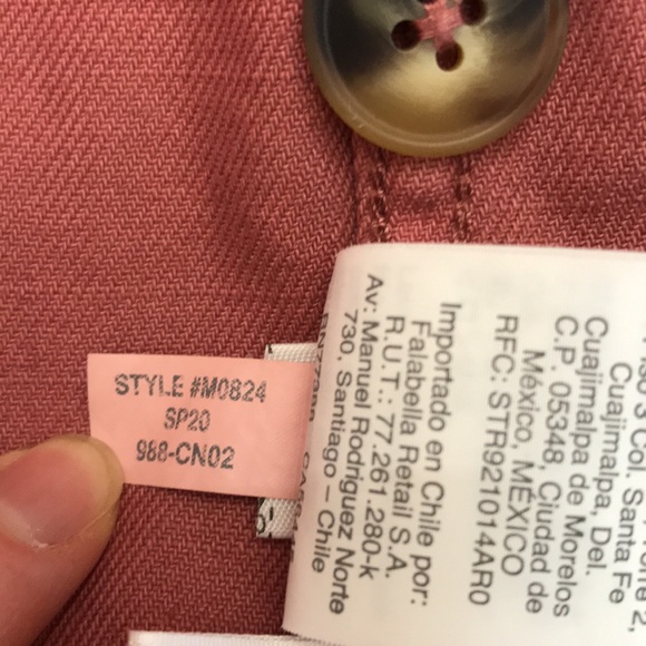 Madewell Jacket Garment-Dyed Ashwood Chore Coat Utility Shacket Pink XS - Picture 16 of 16